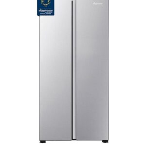 Fridgemaster MS83430ES 83cm Wide Side by Side, American Fridge Freezer - Silver